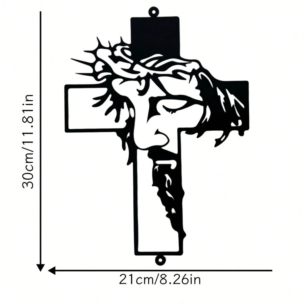 1 piece home decoration wall hanging - Jesus Christ metal sign, metal wall decoration, wrought iron silhouette, wall decoration