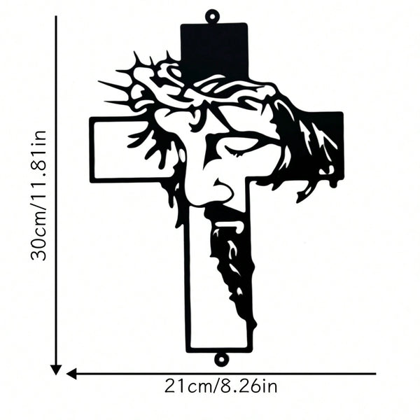 1 piece home decoration wall hanging - Jesus Christ metal sign, metal wall decoration, wrought iron silhouette, wall decoration