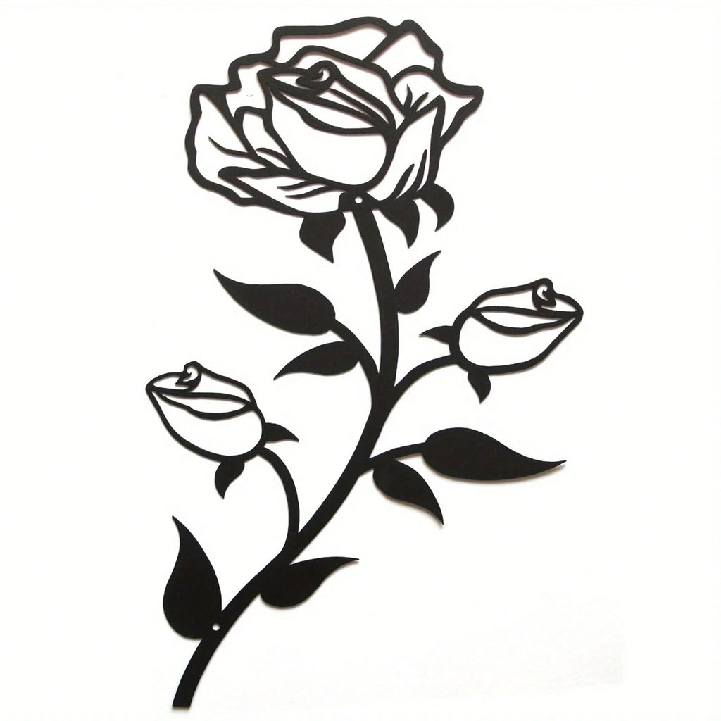 1 metal rose plant flower gothic style metal wall decoration for living room bedroom study porch home decoration