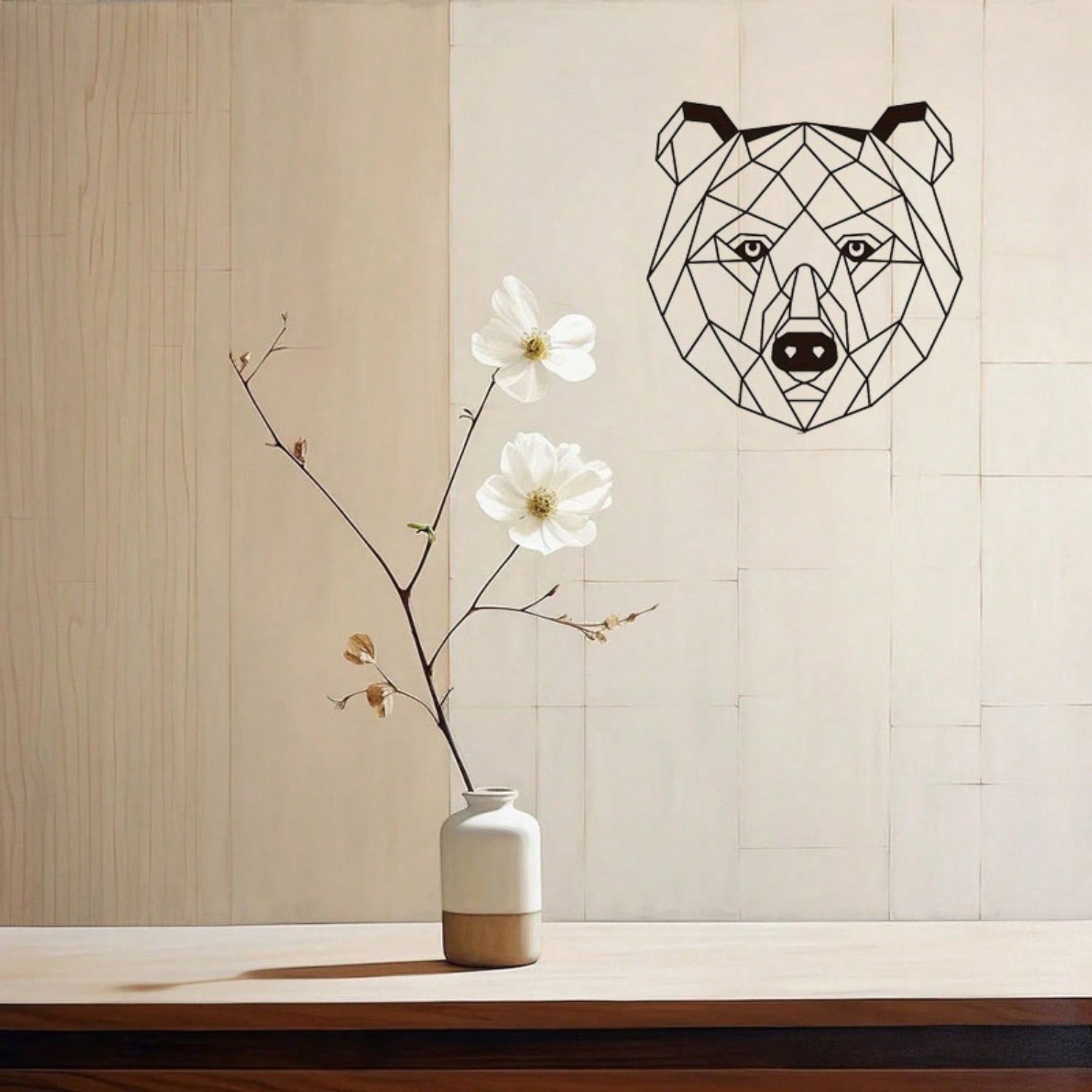 1PC Bear Cub Decoration - Garden Art, Backyard Art, Tree Art, Silhouette Art, Rustic Outdoor Sculpture,Home Decor ,Room Decor,Wall Decor