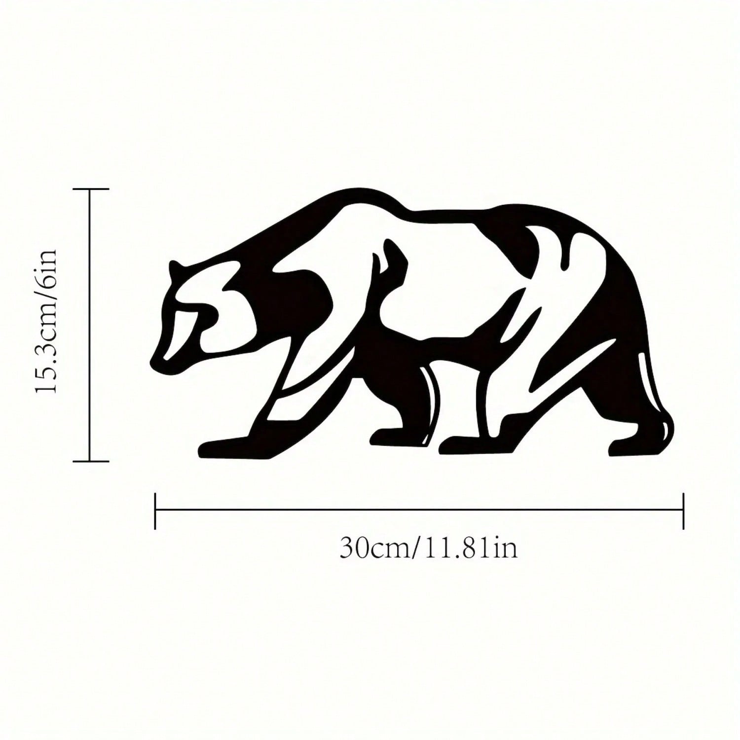 1PC Bear Cub Decoration - Garden Art, Backyard Art, Tree Art, Silhouette Art, Rustic Outdoor Sculpture,Home Decor ,Room Decor,Wall Decor