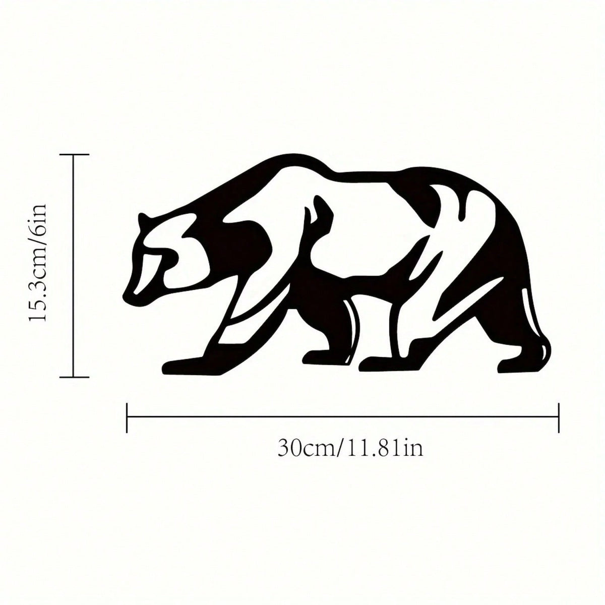 1PC Bear Cub Decoration - Garden Art, Backyard Art, Tree Art, Silhouette Art, Rustic Outdoor Sculpture,Home Decor ,Room Decor,Wall Decor