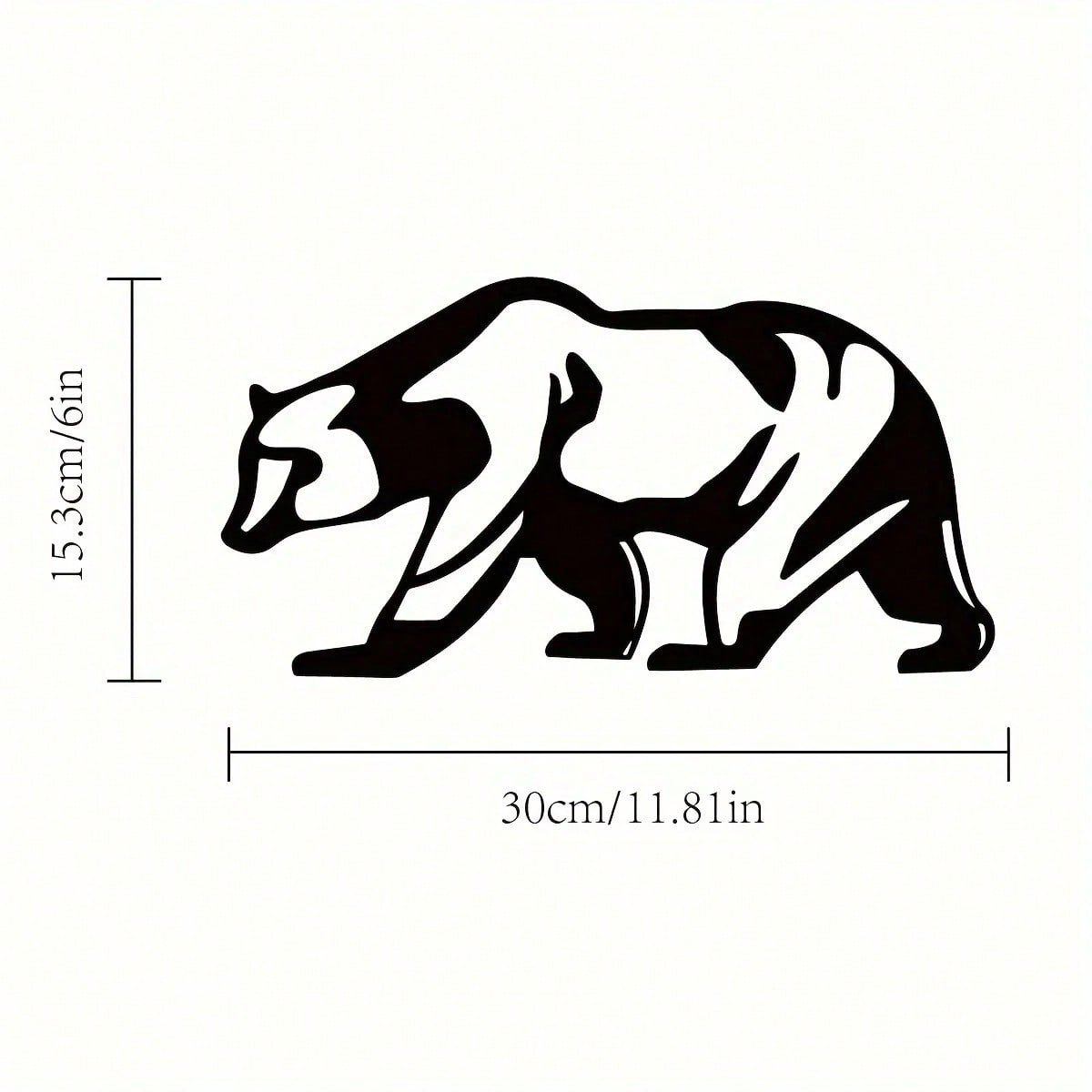 1PC Bear Cub Decoration - Garden Art, Backyard Art, Tree Art, Silhouette Art, Rustic Outdoor Sculpture,Home Decor ,Room Decor,Wall Decor