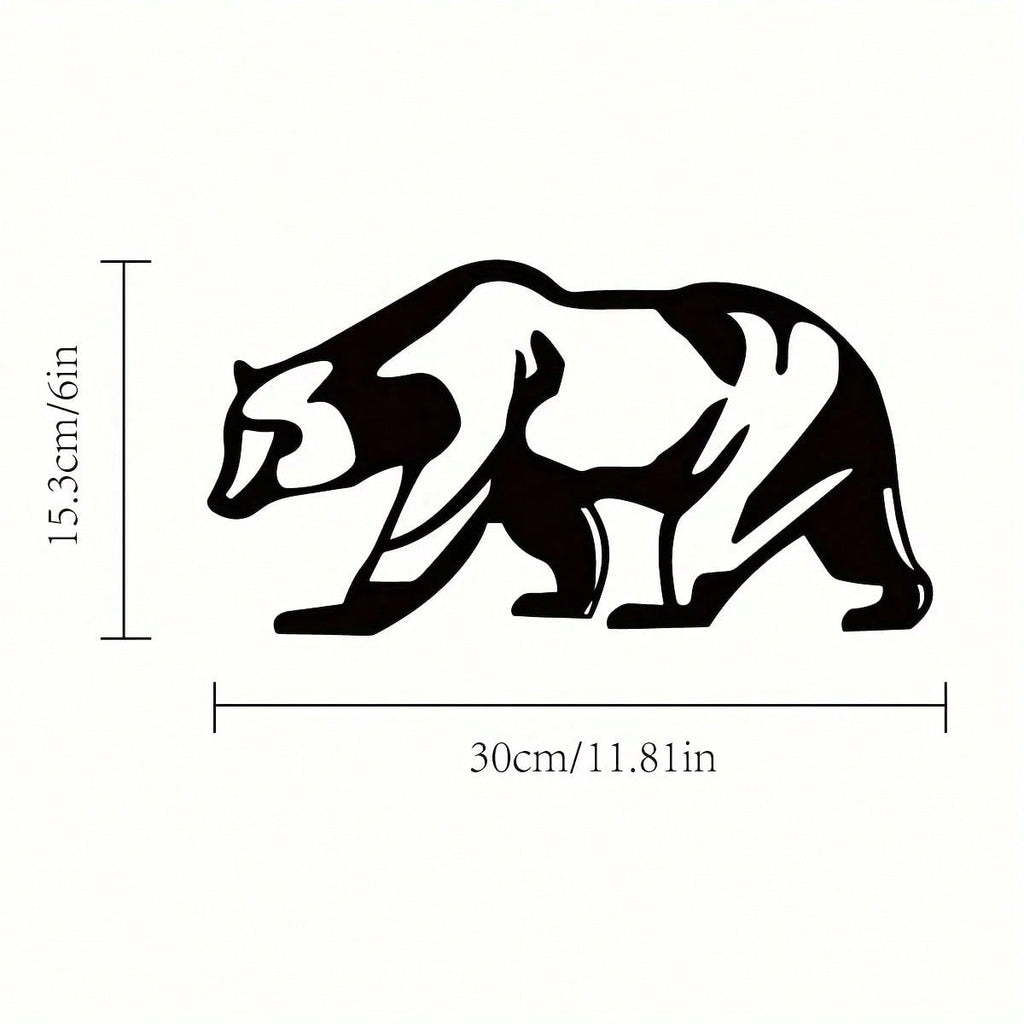 1PC Bear Cub Decoration - Garden Art, Backyard Art, Tree Art, Silhouette Art, Rustic Outdoor Sculpture,Home Decor ,Room Decor,Wall Decor