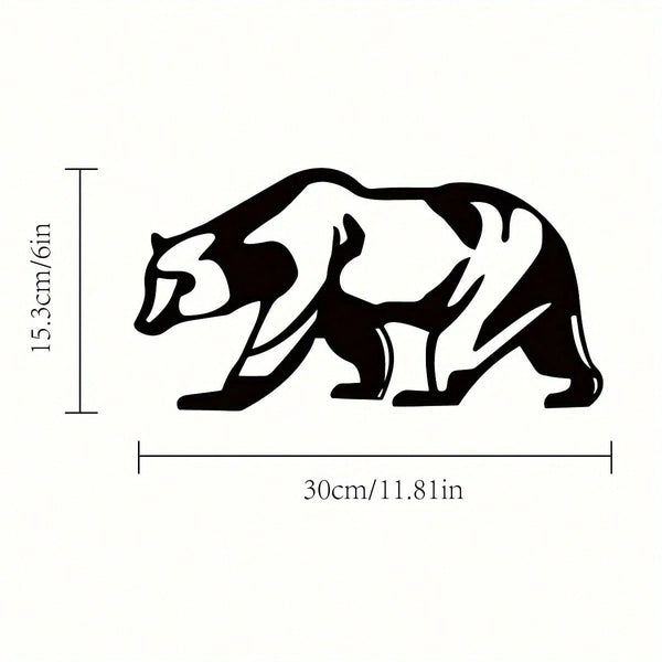 1PC Bear Cub Decoration - Garden Art, Backyard Art, Tree Art, Silhouette Art, Rustic Outdoor Sculpture,Home Decor ,Room Decor,Wall Decor