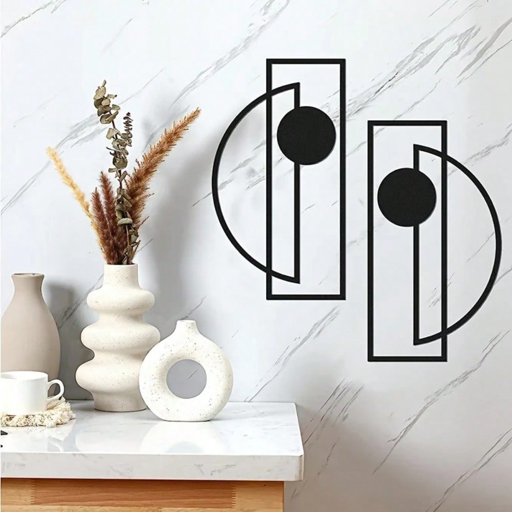 2 Pcs Music Metal Wall Decor - Black Treble Clef And Music Notes Metal Wall Art Decor