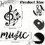 2 Pcs Music Metal Wall Decor - Black Treble Clef And Music Notes Metal Wall Art Decor