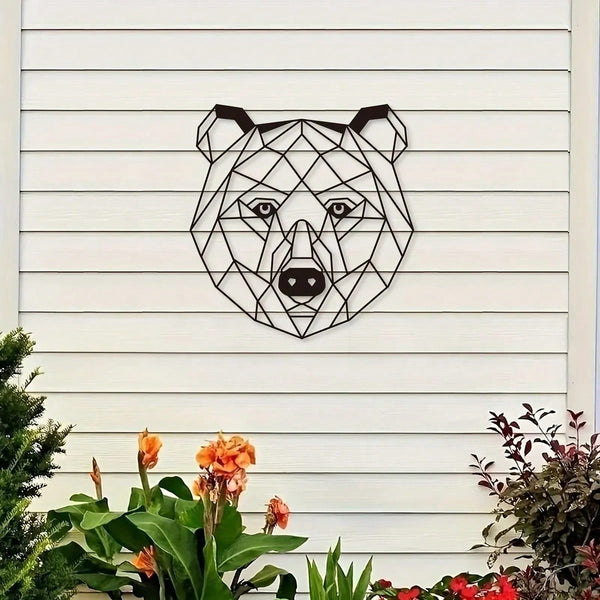 1 Metal Bear Wall Decoration: Country Forest wall decoration, vintage metal forest artwork, home decoration, metal wall hanging