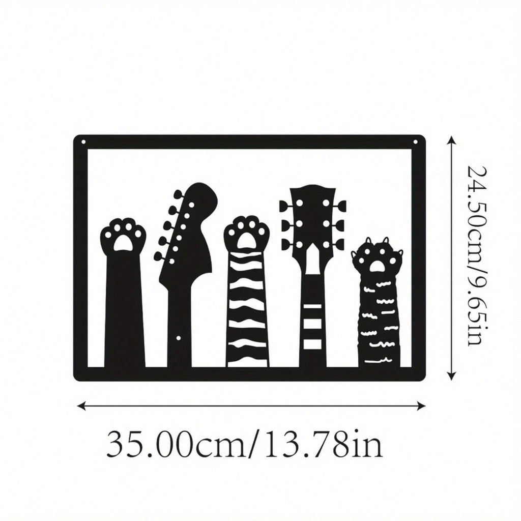 1 piece of creative metal guitar wrought iron wall hanging: indoor living room, bedroom, bathroom, kitchen wall decoration, home decoration wrought iron wall decoration