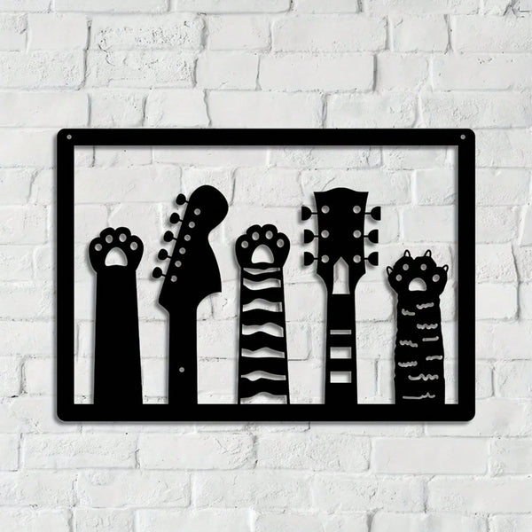 1 piece of creative metal guitar wrought iron wall hanging: indoor living room, bedroom, bathroom, kitchen wall decoration, home decoration wrought iron wall decoration