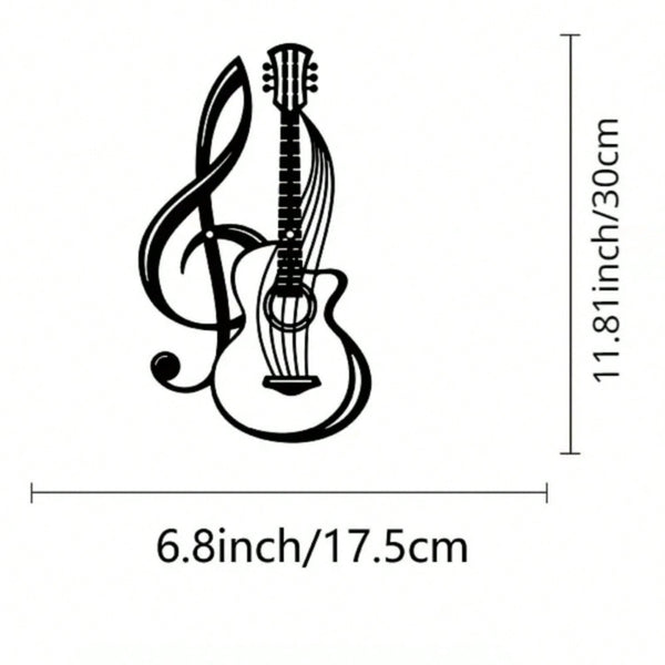 1 piece of creative metal guitar wrought iron wall hanging: indoor living room, bedroom, bathroom, kitchen wall decoration, home decoration wrought iron wall decoration