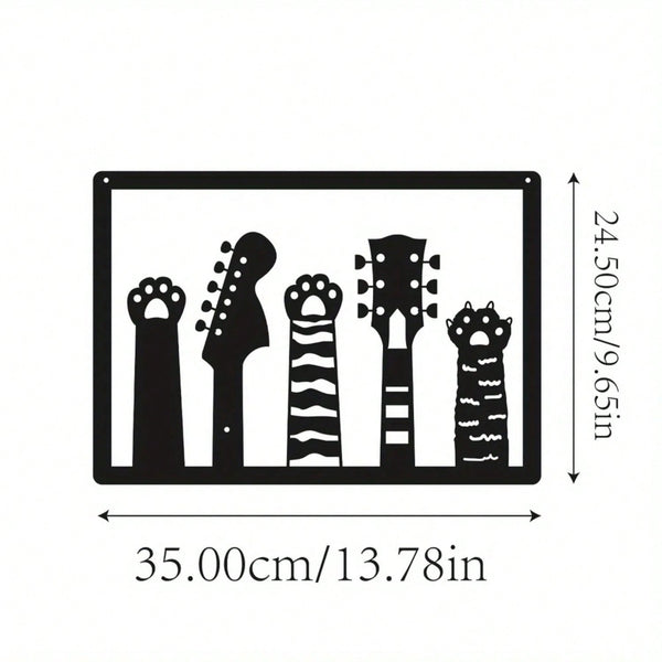 1 piece of creative metal guitar wrought iron wall hanging: indoor living room, bedroom, bathroom, kitchen wall decoration, home decoration wrought iron wall decoration