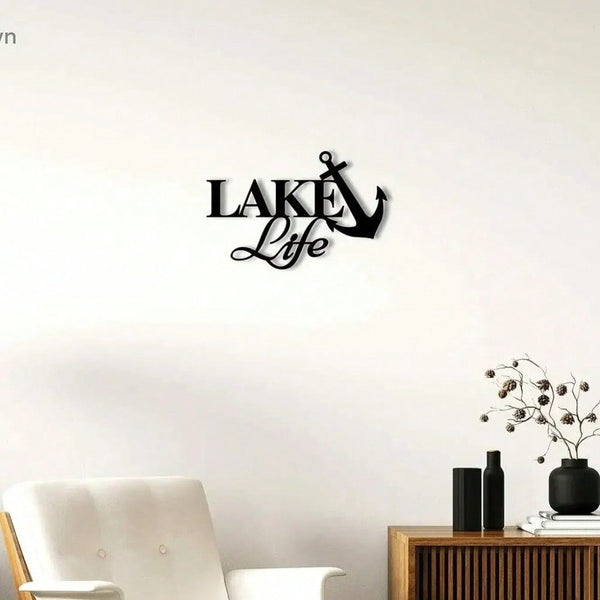 1 piece lakeside life anchor pattern home decoration - decorative ornaments, metal art wall decoration, wrought iron wall decoration, wall stickers, hanging wall art