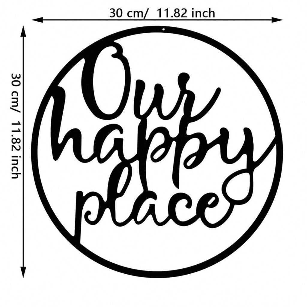 1 piece of English text metal wall sign - decorative metal wall hanging artwork, outdoor signage, suitable for garden or porch, home and living room wall decoration