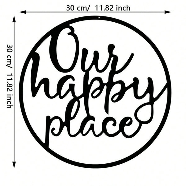 1 piece of English text metal wall sign - decorative metal wall hanging artwork, outdoor signage, suitable for garden or porch, home and living room wall decoration