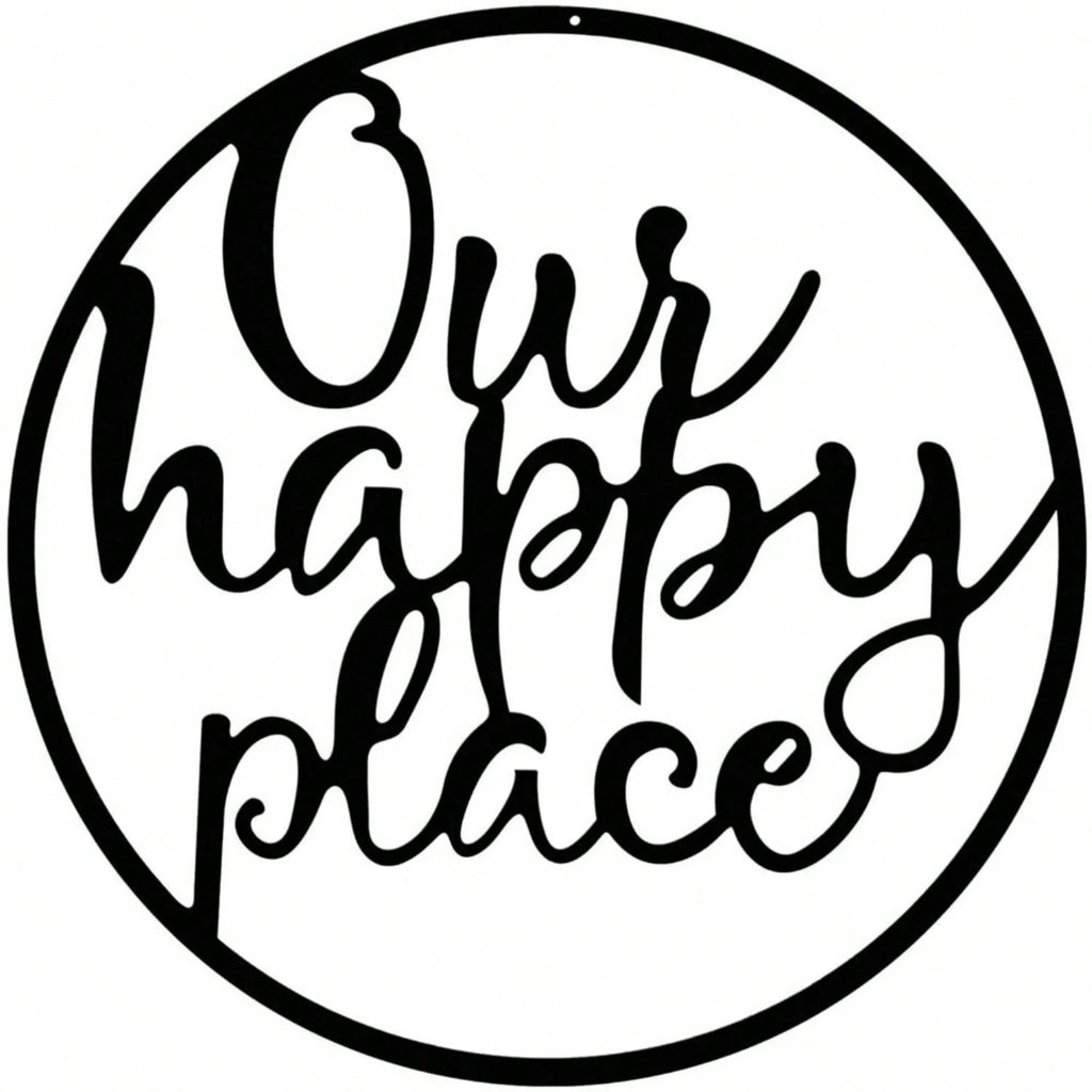 1 piece of English text metal wall sign - decorative metal wall hanging artwork, outdoor signage, suitable for garden or porch, home and living room wall decoration