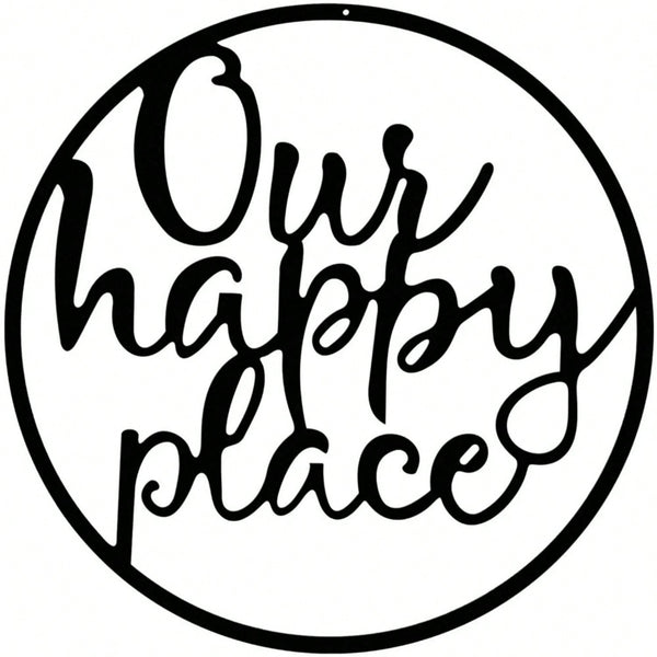 1 piece of English text metal wall sign - decorative metal wall hanging artwork, outdoor signage, suitable for garden or porch, home and living room wall decoration