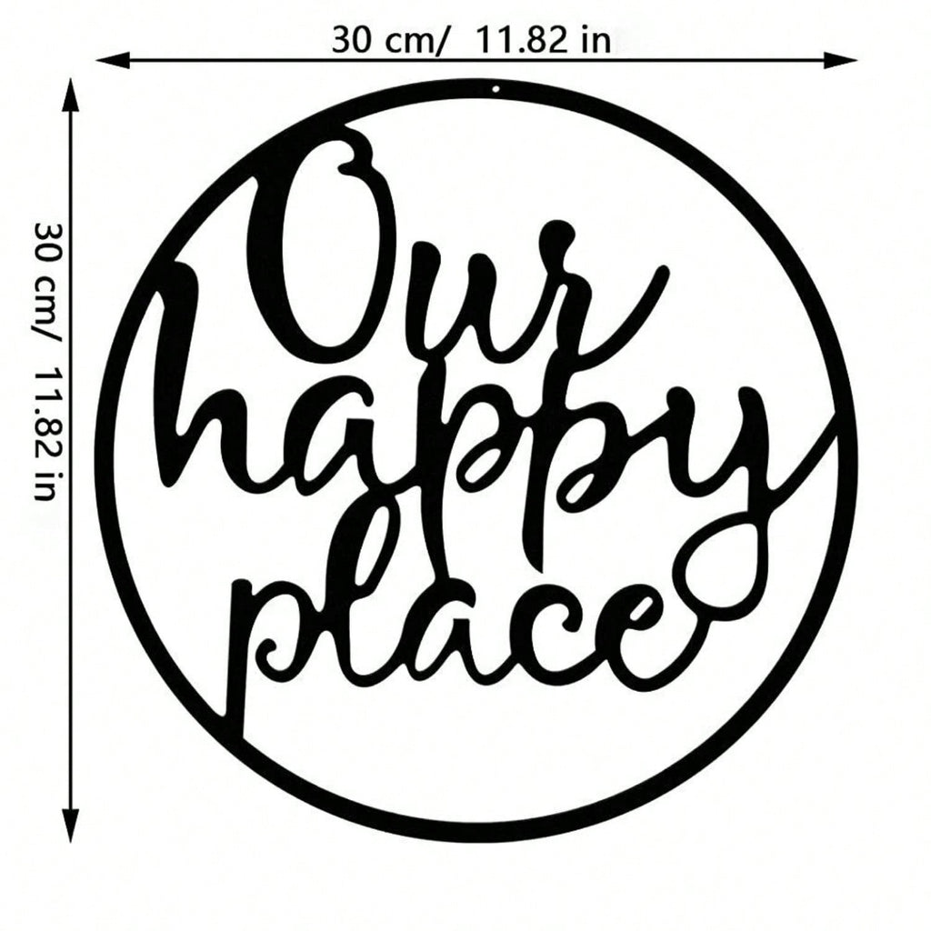 1 piece of English text metal wall sign - decorative metal wall hanging artwork, outdoor signage, suitable for garden or porch, home and living room wall decoration