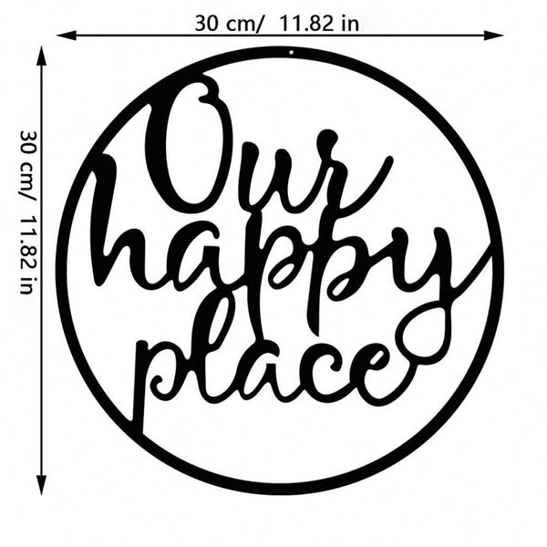 1 piece of English text metal wall sign - decorative metal wall hanging artwork, outdoor signage, suitable for garden or porch, home and living room wall decoration