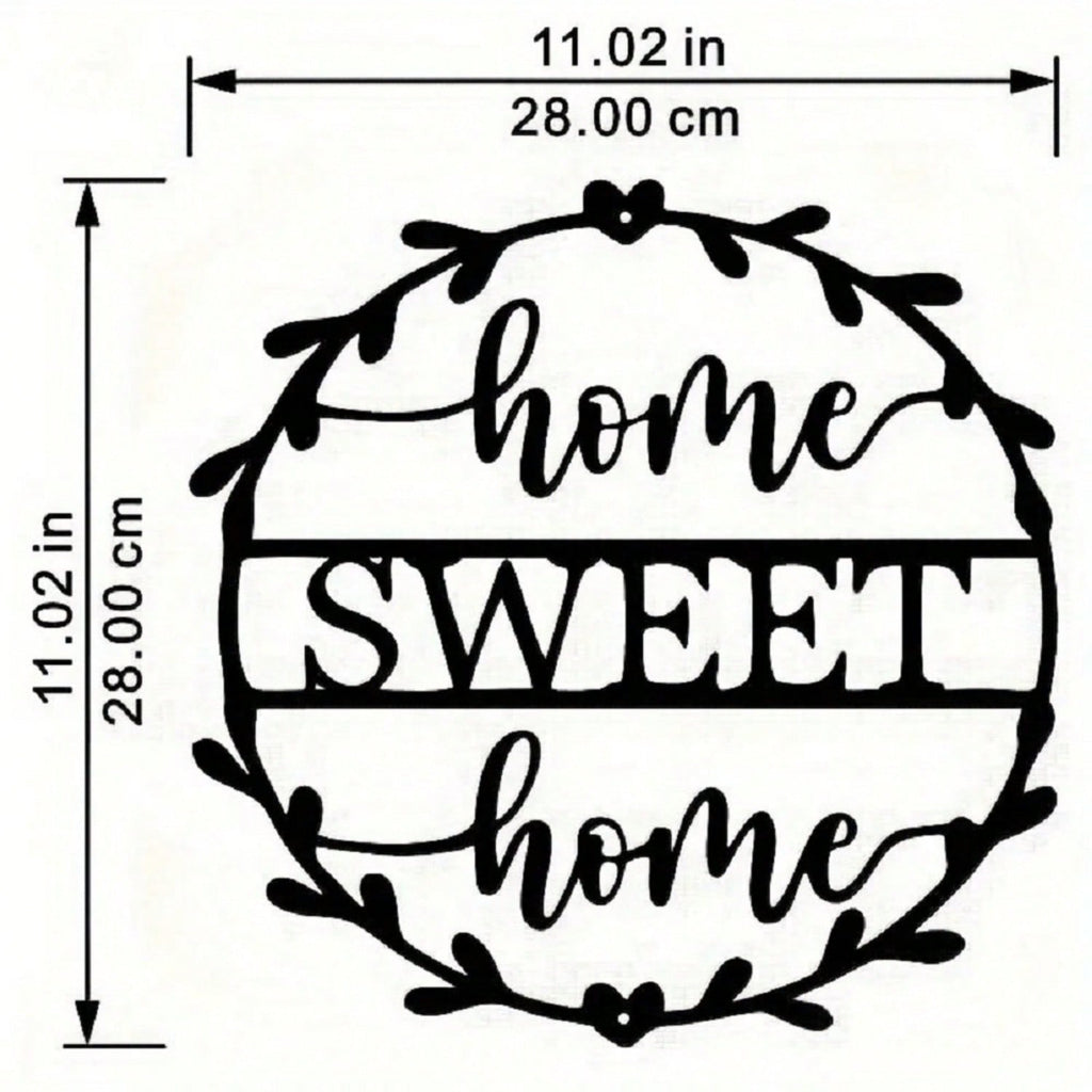 1 piece of English text metal wall sign - decorative metal wall hanging artwork, outdoor signage, suitable for garden or porch, home and living room wall decoration