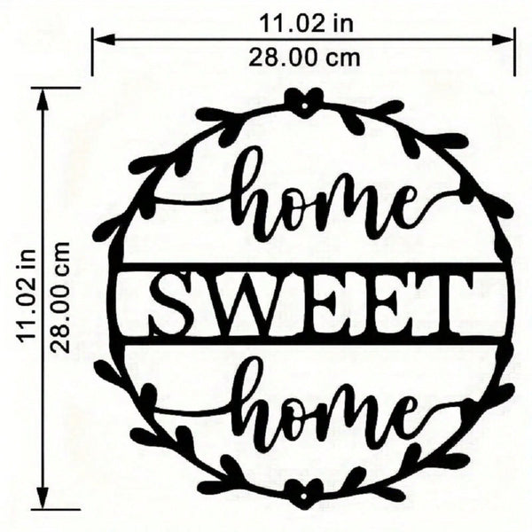 1 piece of English text metal wall sign - decorative metal wall hanging artwork, outdoor signage, suitable for garden or porch, home and living room wall decoration