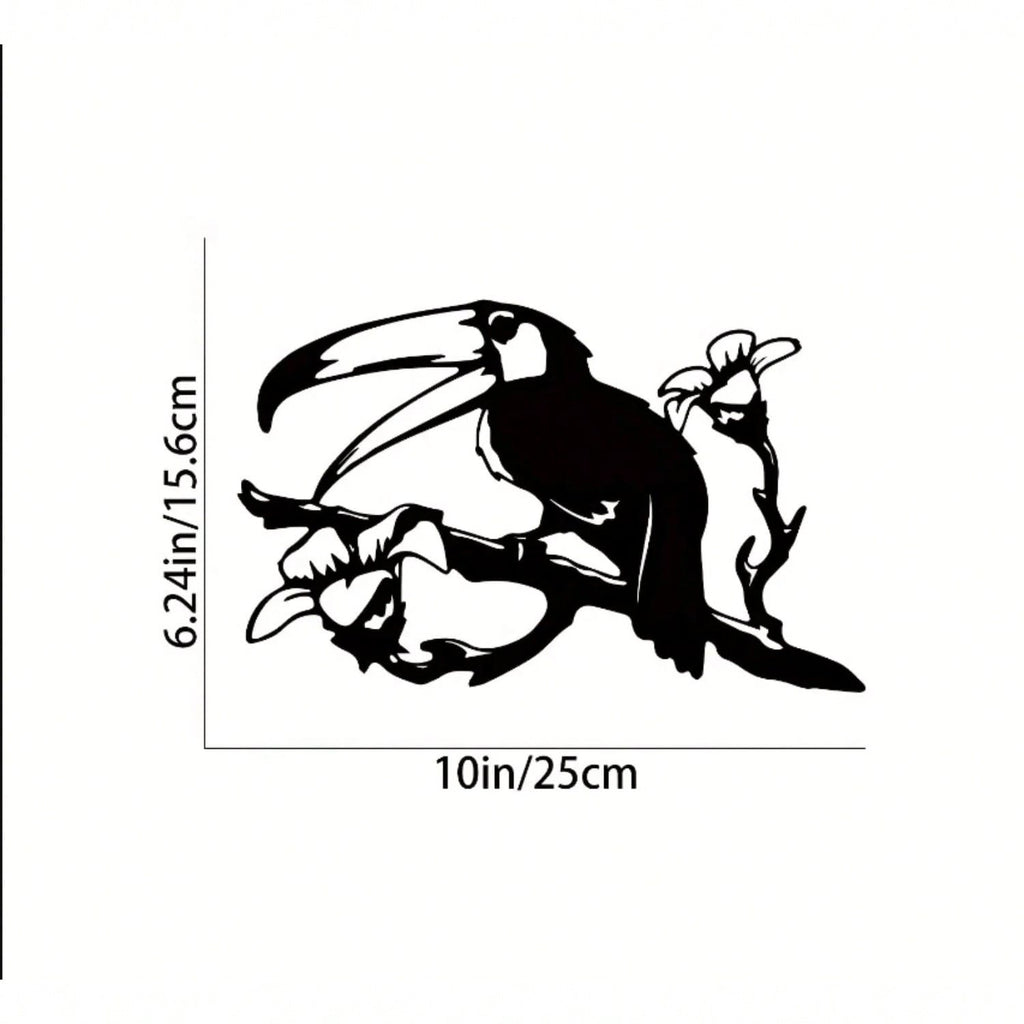 1 piece bird perch steel silhouette metal wall decoration, suitable for home garden patio outdoor statue insert decoration, is the perfect birthday gift.