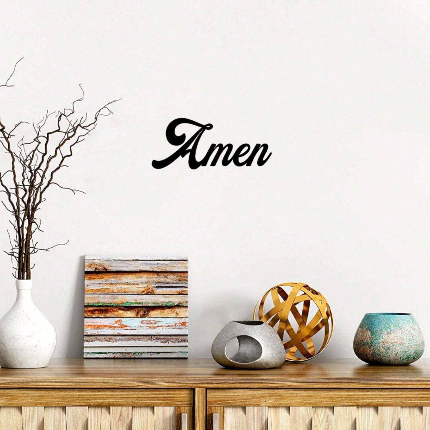 1PC Metal Word Sign Wall Art - Decorative Accent Metal Art, Wall Sign, Hanging Wall Art, Home Decor, Wall Decor, Wall Hanging