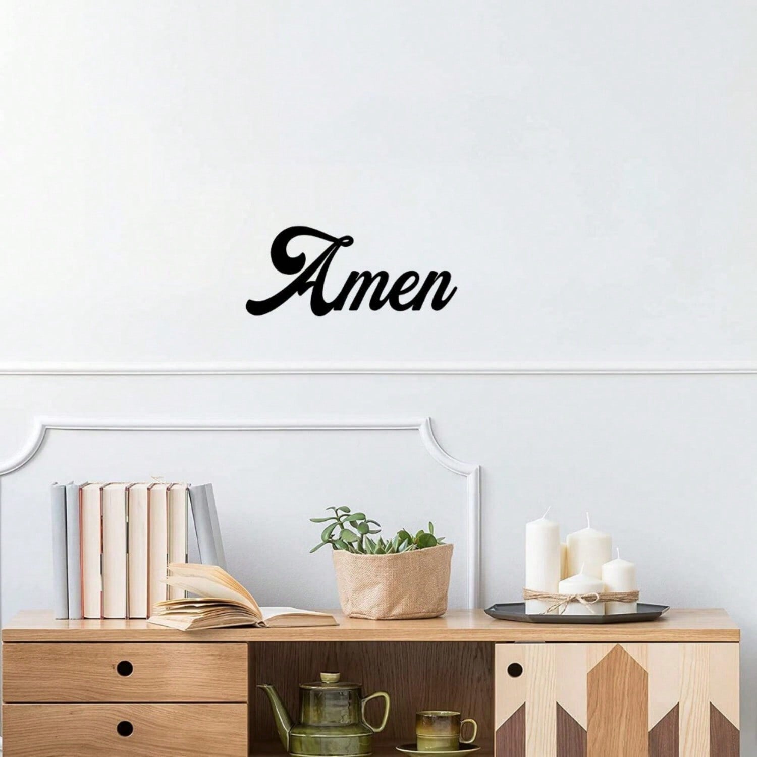 1PC Metal Word Sign Wall Art - Decorative Accent Metal Art, Wall Sign, Hanging Wall Art, Home Decor, Wall Decor, Wall Hanging