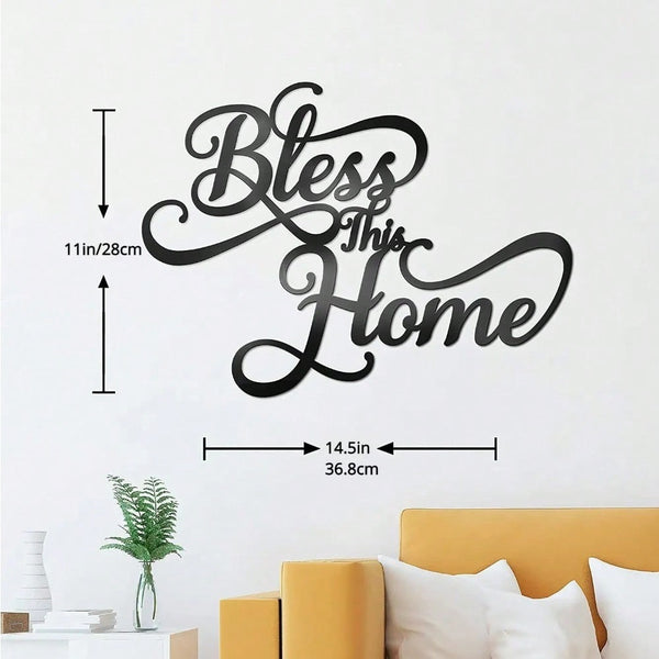 1PC Home Metal Wall Stencil Decor | Farmhouse Style Living Room Decoration | Elegant Metal Sign For Home Decor
