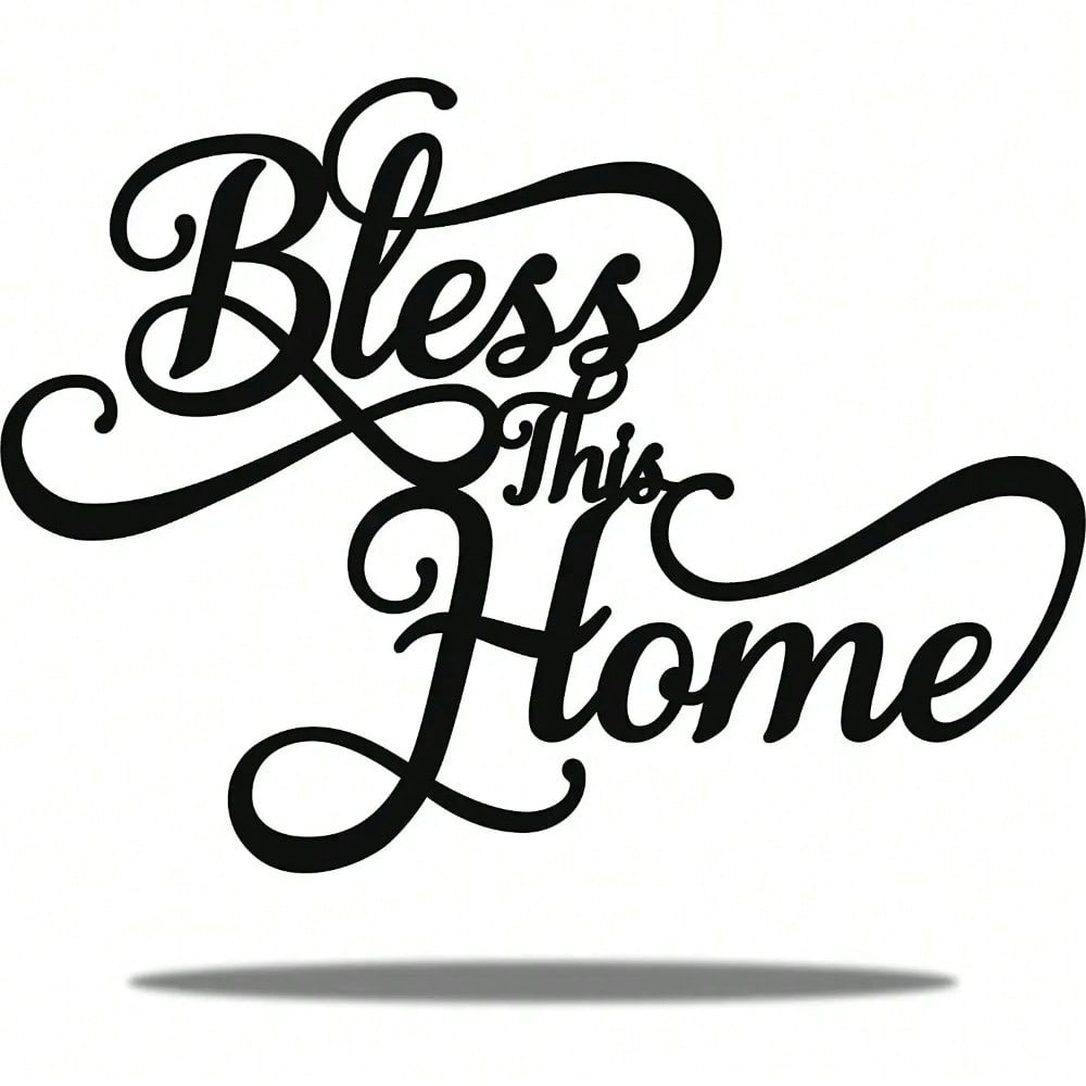 1PC Home Metal Wall Stencil Decor | Farmhouse Style Living Room Decoration | Elegant Metal Sign For Home Decor