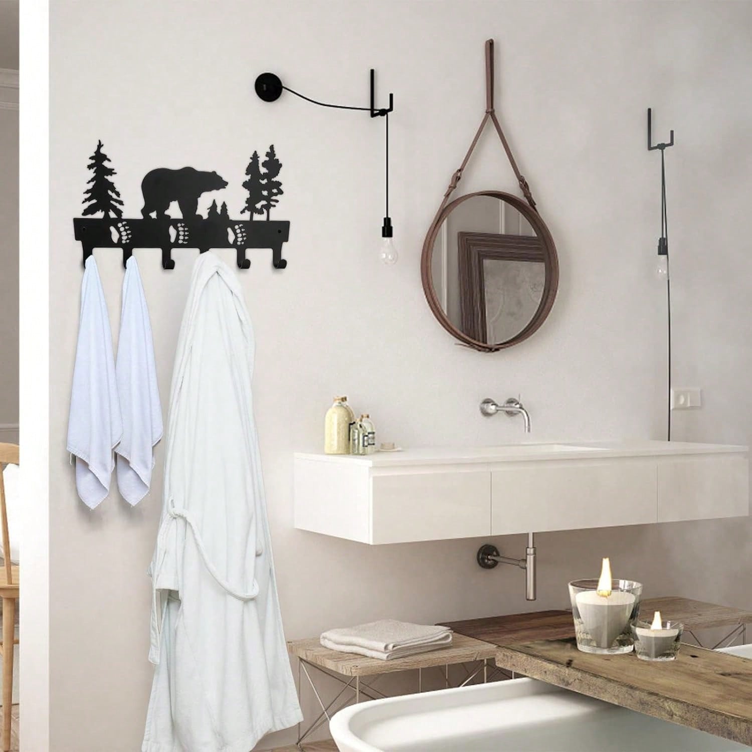 1PC Coat Hooks Wall Mounted Entryway - Dog Leash And Key Holder, Clothes Hat Rack, Towel Rack Organizer Hook For Wall, Coat Hanger