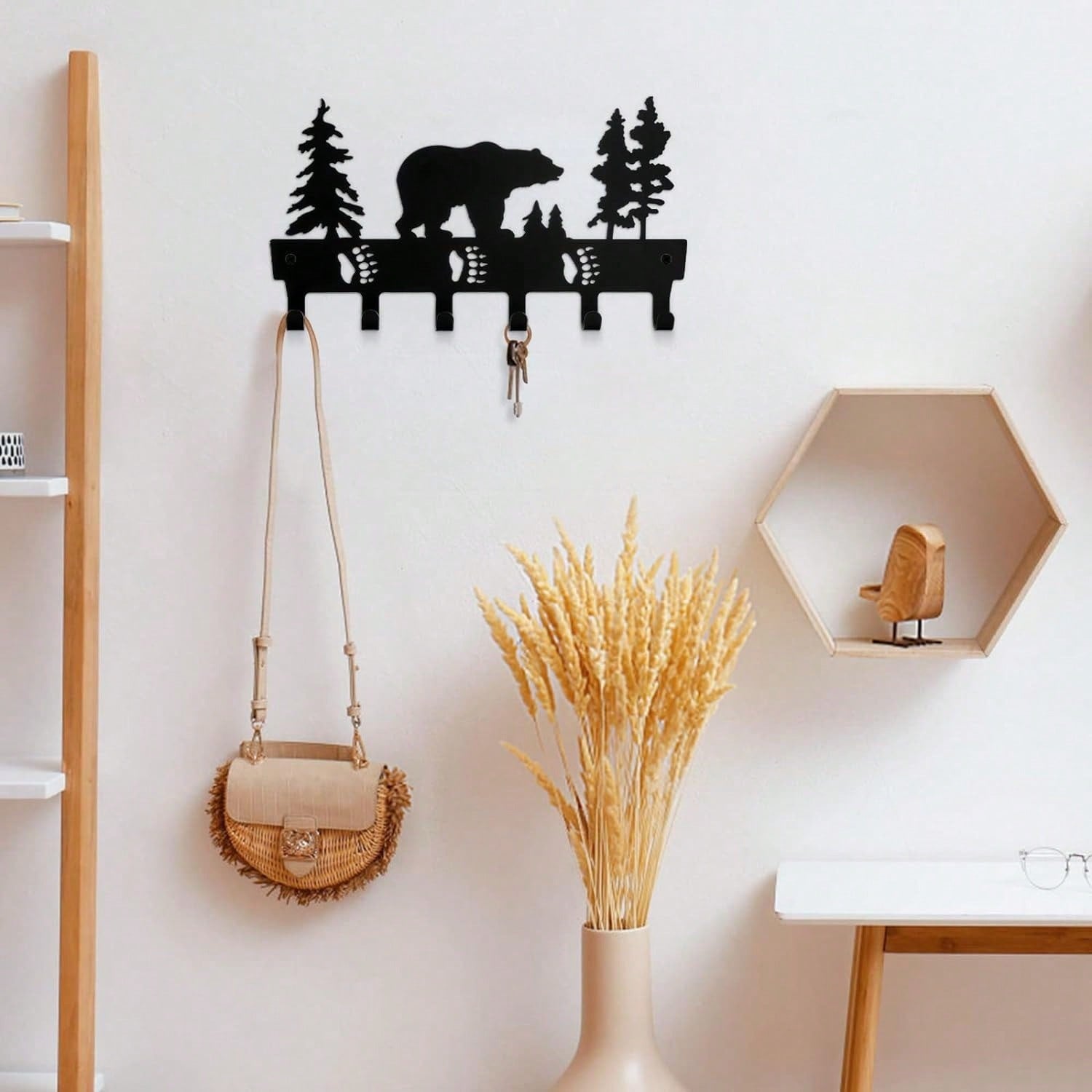 1PC Coat Hooks Wall Mounted Entryway - Dog Leash And Key Holder, Clothes Hat Rack, Towel Rack Organizer Hook For Wall, Coat Hanger