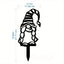A creative steel garden elf statue with pointed poles, perfect for decorating your garden, yard, outdoor patio, and lawn