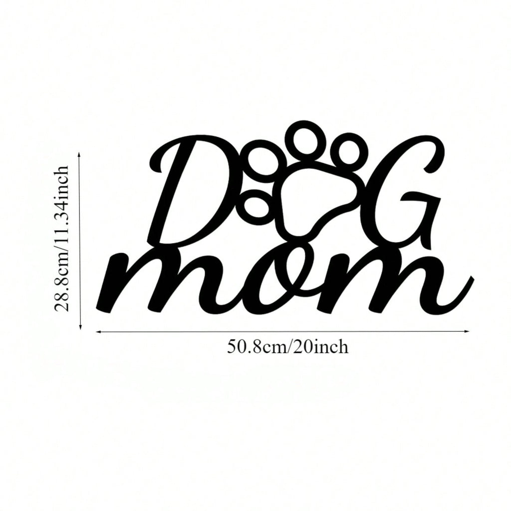 1 piece dog paw metal wall decoration plate - dog lover home decoration, gift for dog mother, dog paw pattern for living room and home decoration, wrought iron art, home decoration