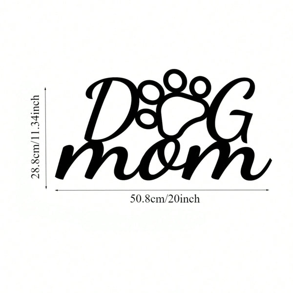 1 piece dog paw metal wall decoration plate - dog lover home decoration, gift for dog mother, dog paw pattern for living room and home decoration, wrought iron art, home decoration