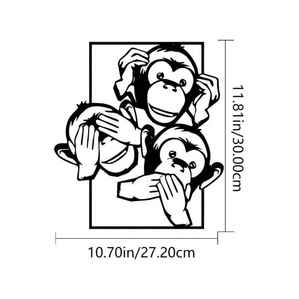 1 piece coconut themed decoration/monkey wall decoration, wrought iron crafts, bedroom decoration sticker mural, modern wall decoration