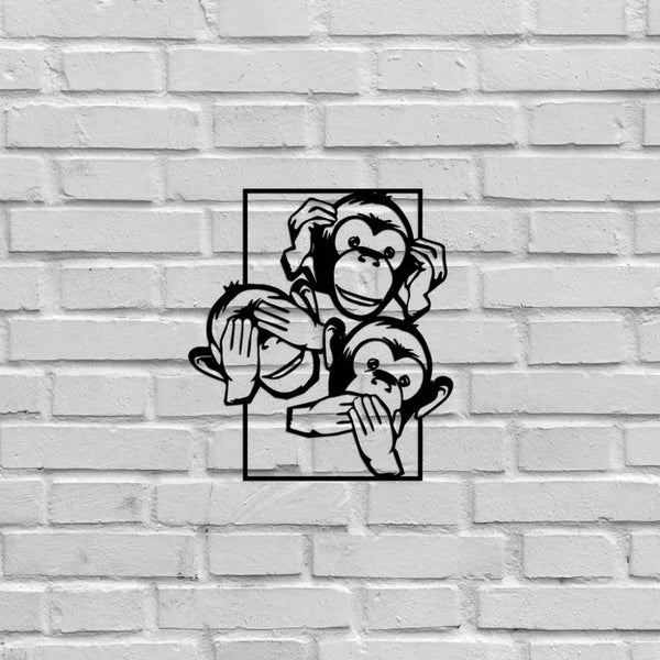 1 piece coconut themed decoration/monkey wall decoration, wrought iron crafts, bedroom decoration sticker mural, modern wall decoration
