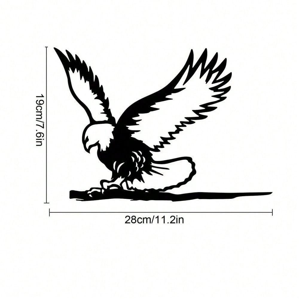 1 piece mushroom branch/eagle flying wrought iron silhouette metal wall decoration home garden patio outdoor statue stack decoration