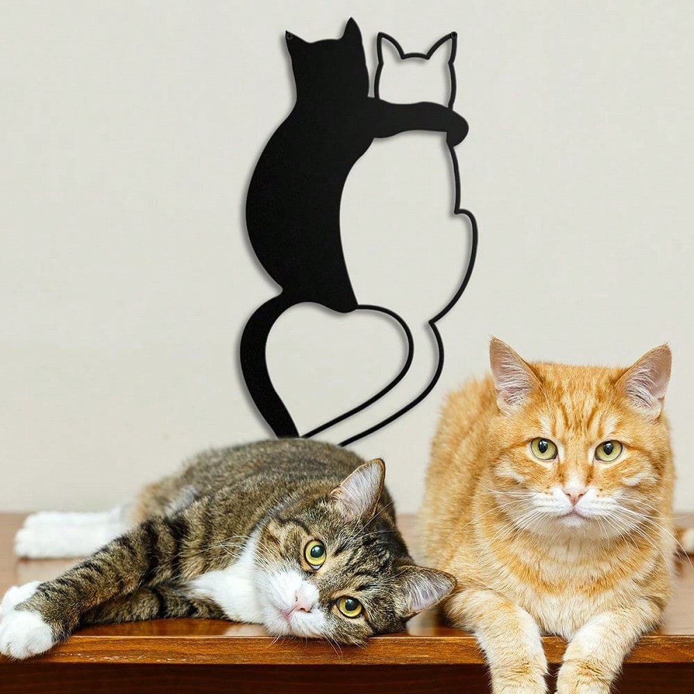 1个可爱小猫金属壁挂架 - 非常适合挂外套、帽子、钥匙等 - 家居装饰毛巾架、衣帽架 Main image