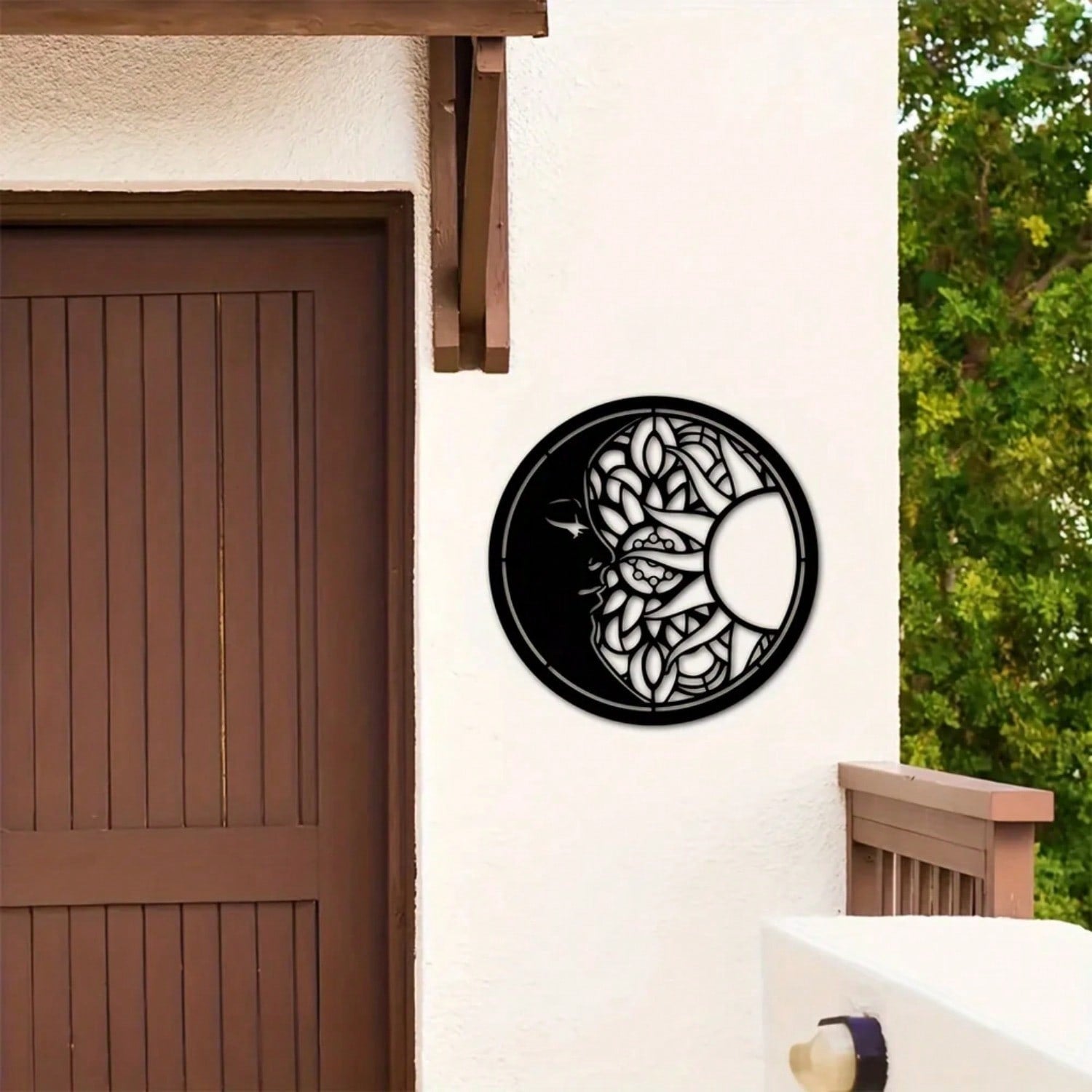 1 piece of metal sun and moon art wall decoration, sun and moon metal wall decoration, metal sun and moon class logo wall decoration, metal wall hanging