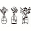 CIFbuy™ Modern Charming 3-Pcs Black Metal Flowers Wall Decor - Delightful Metal Vase Wall Art & Sculptures, Transform Kitchen/Bathroom/Bedroom into Cozy Retreats - Wall Sculptures