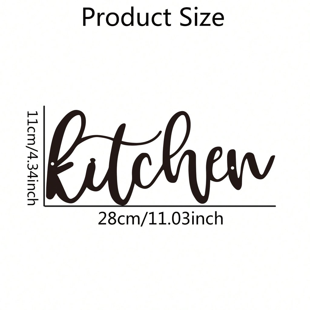 1PC Kitchen Metal Cutout Signs, Metal Kitchen Word Wall Decor, Art Kitchen, Home Restaurant Dining Room Kitchen Wall Decor