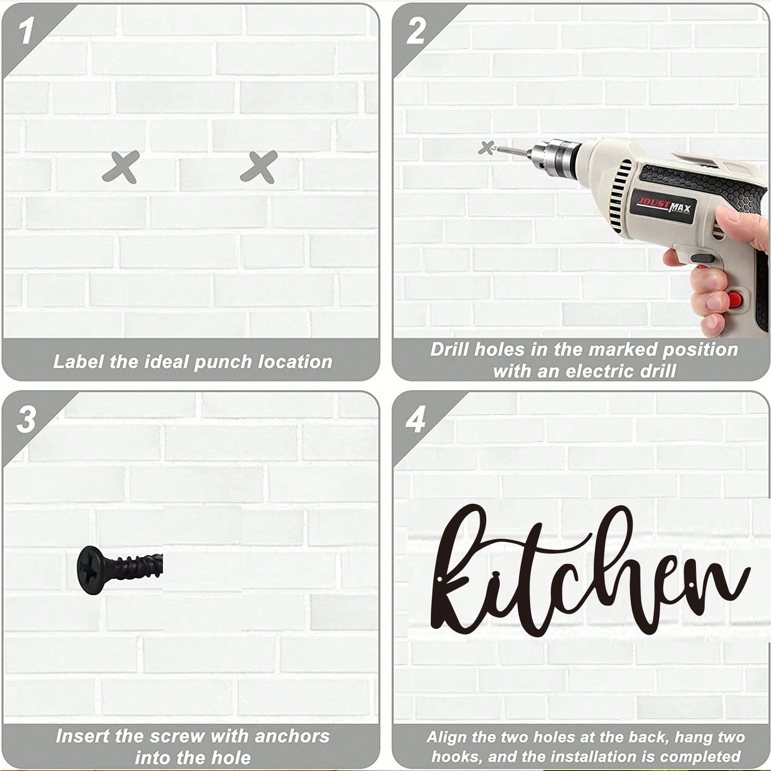 1PC Kitchen Metal Cutout Signs, Metal Kitchen Word Wall Decor, Art Kitchen, Home Restaurant Dining Room Kitchen Wall Decor