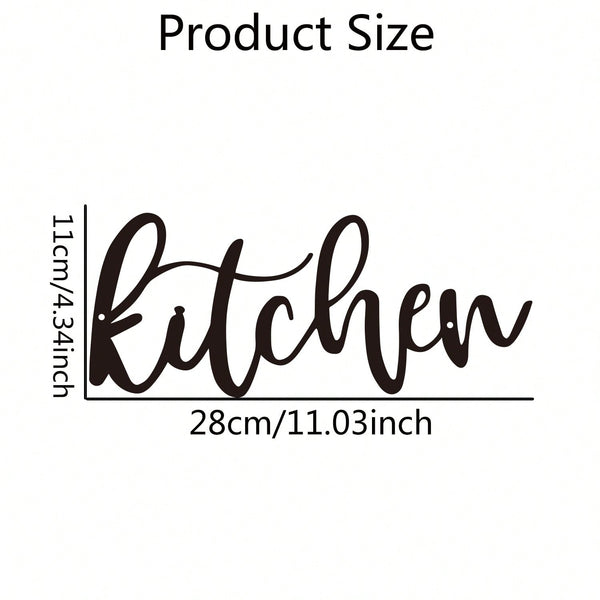 1PC Kitchen Metal Cutout Signs, Metal Kitchen Word Wall Decor, Art Kitchen, Home Restaurant Dining Room Kitchen Wall Decor