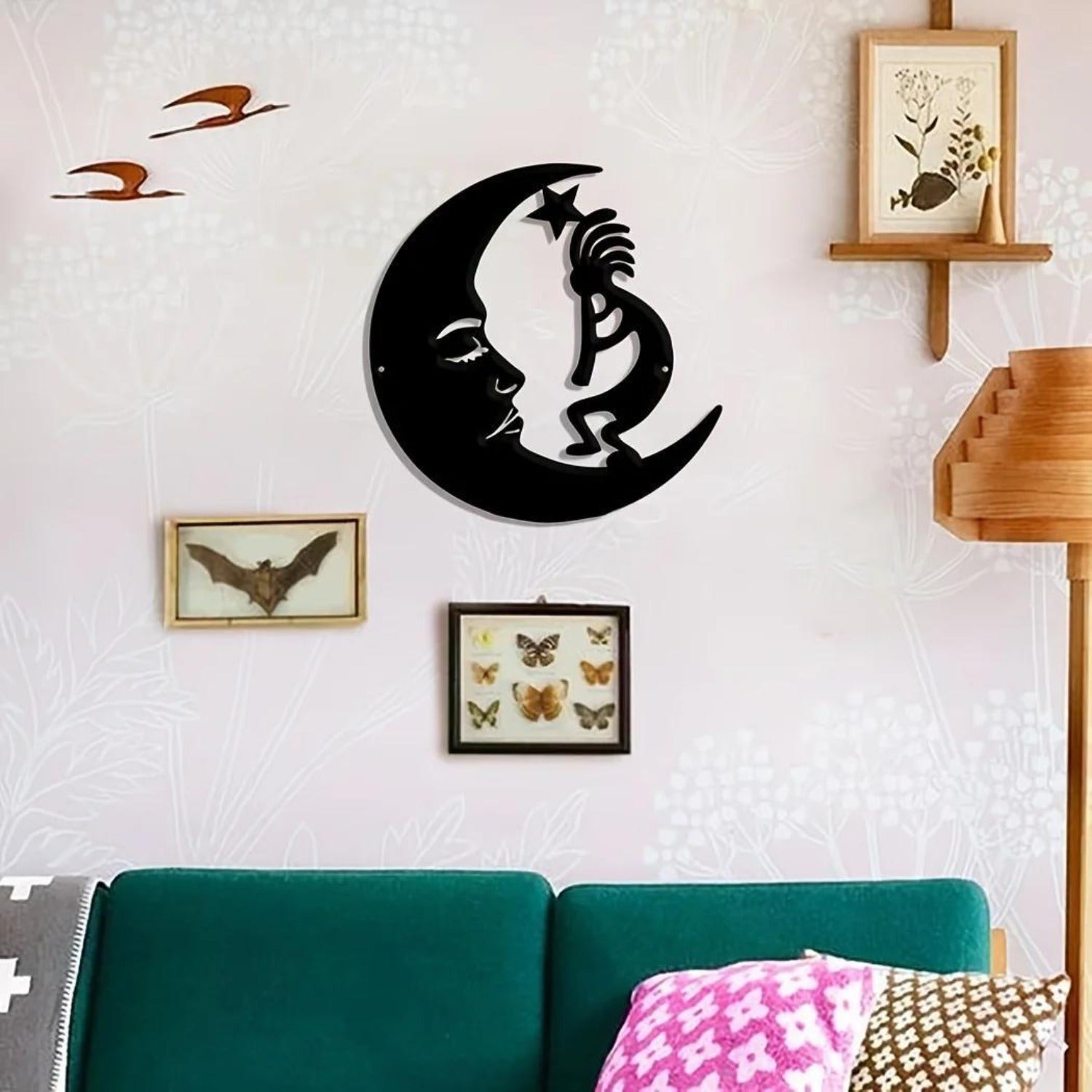 CIFbuy™ Interactive Fashionable 1pc Metal Moon Wall Art - Rotating Metal Moon Phase Set with Dynamic Lunar Cycle, Trendy Steel Decor Creates Interactive Celestial Ambiance - Wall Sculptures.