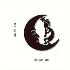 CIFbuy™ Interactive Fashionable 1pc Metal Moon Wall Art - Rotating Metal Moon Phase Set with Dynamic Lunar Cycle, Trendy Steel Decor Creates Interactive Celestial Ambiance - Wall Sculptures.