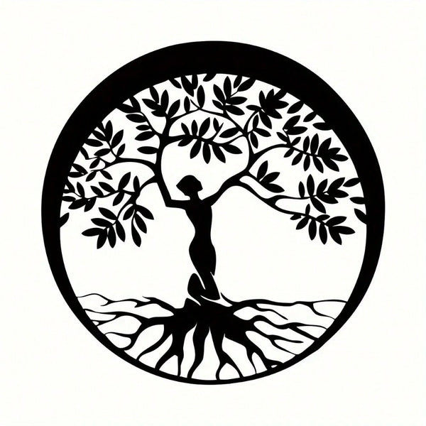 1 piece metal woman tree metal family tree sign, home room decoration sign, outdoor sign, wall decoration