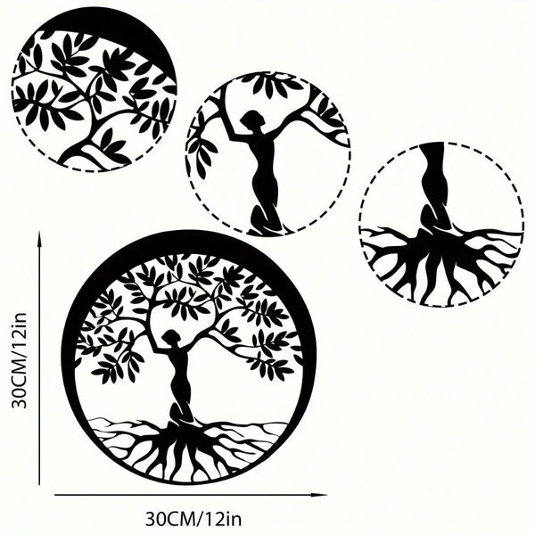 1 piece metal woman tree metal family tree sign, home room decoration sign, outdoor sign, wall decoration