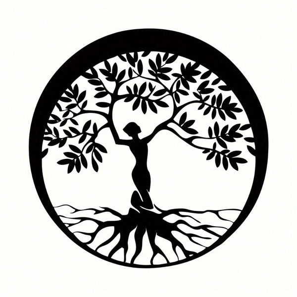 1 piece metal woman tree metal family tree sign, home room decoration sign, outdoor sign, wall decoration
