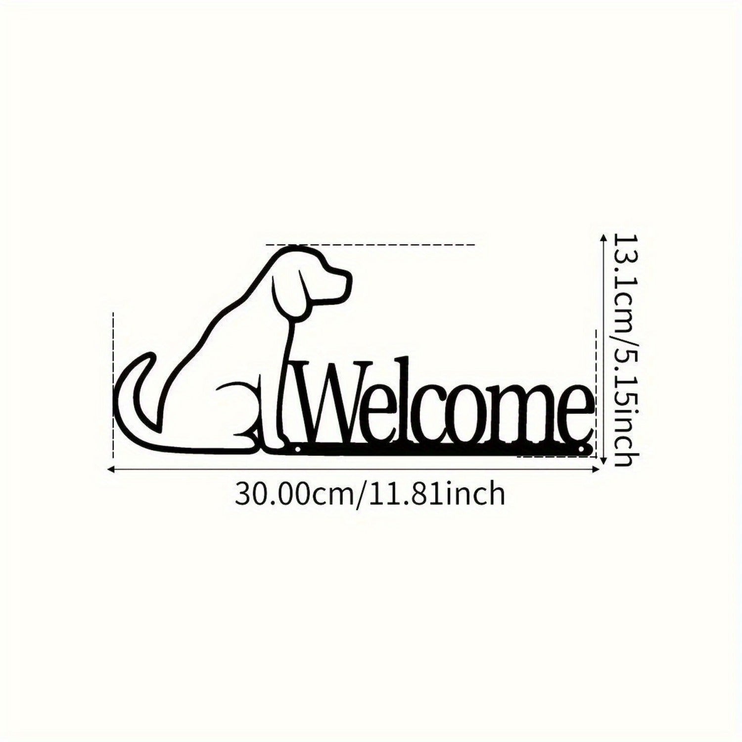 CIFbuy™ Industrial High-Quality 1pc Dog Welcome Sign - Raw Metal Wall Art with Bold German Shepherd Design, Urban Indoor/Outdoor Decor & Edgy Gift for Dog Owners - Wall Sculptures.